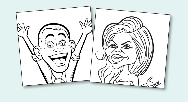 Personalised caricature portrait