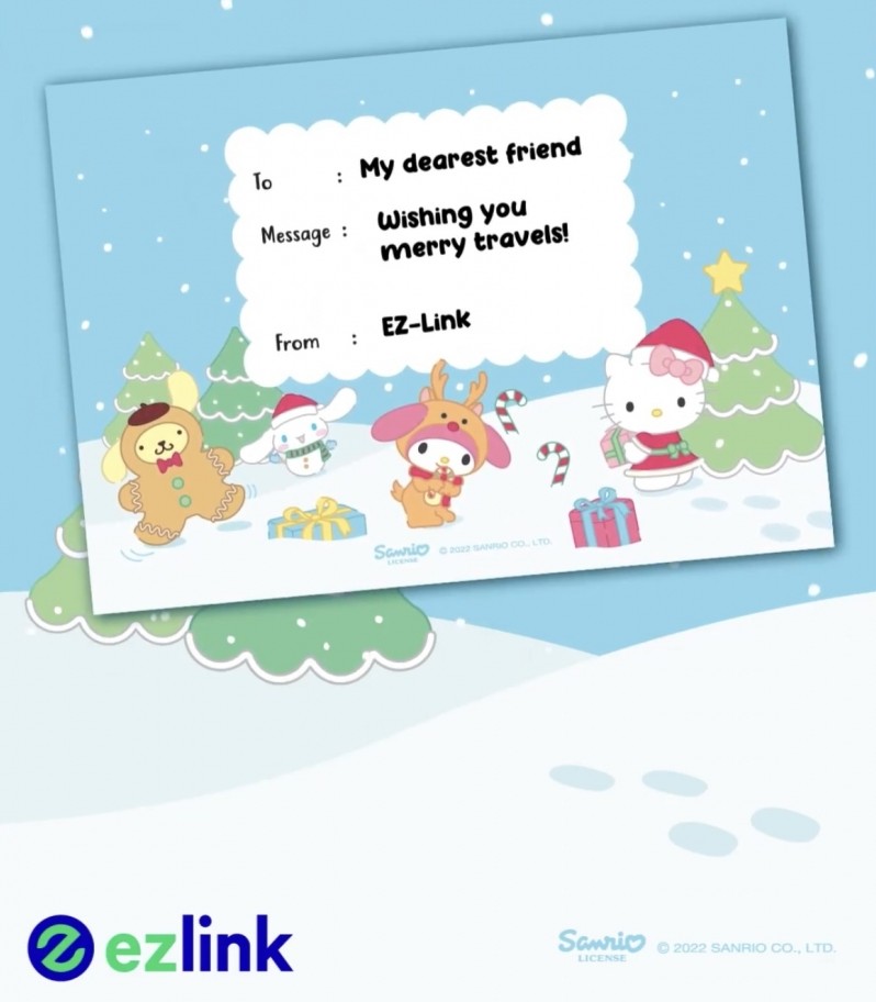 Sanrio characters Christmas EZ-Link card sleeve
