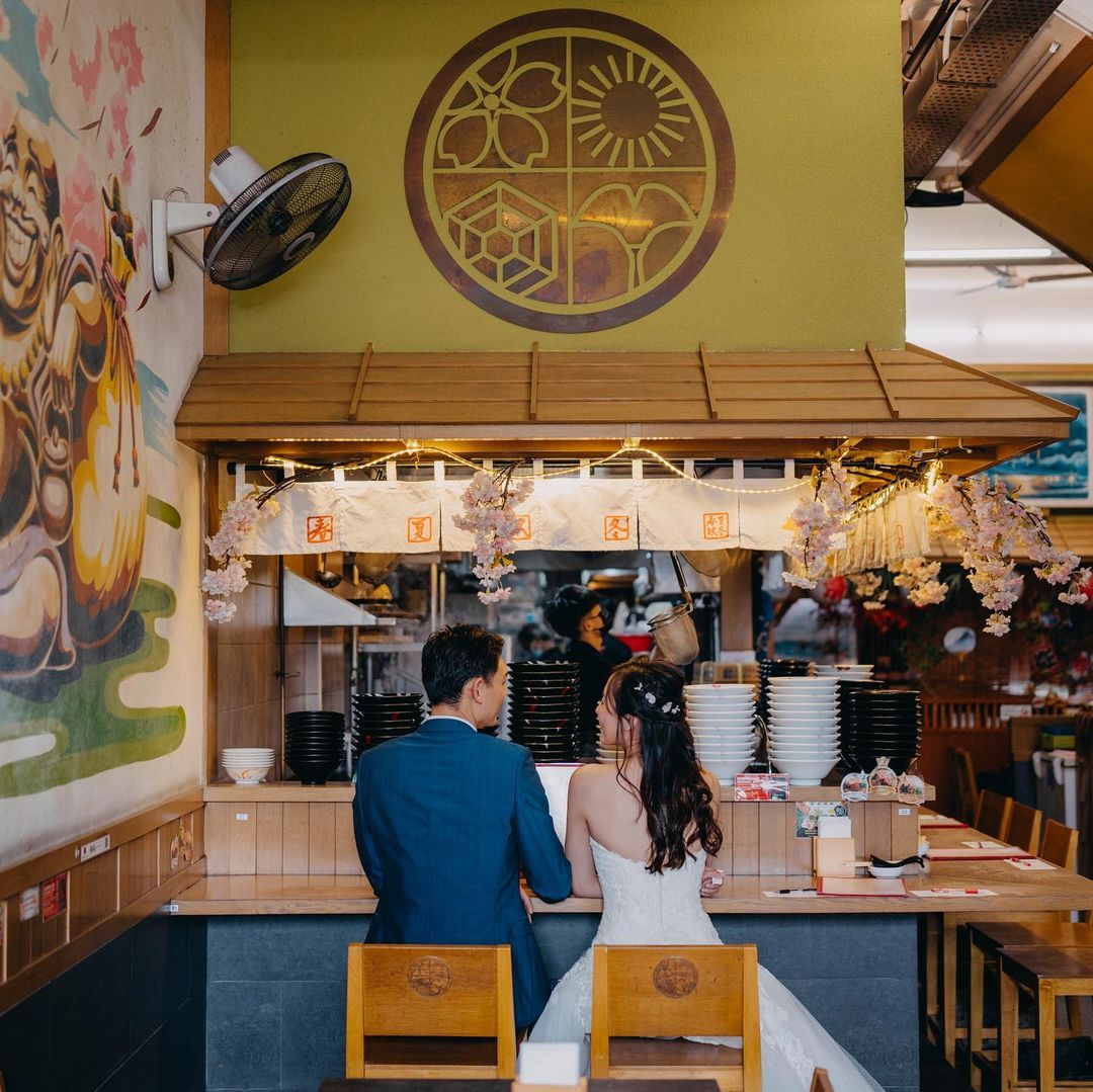 Keisuke Ramen Singapore pre-wedding photoshoot ft. Samantha Tan