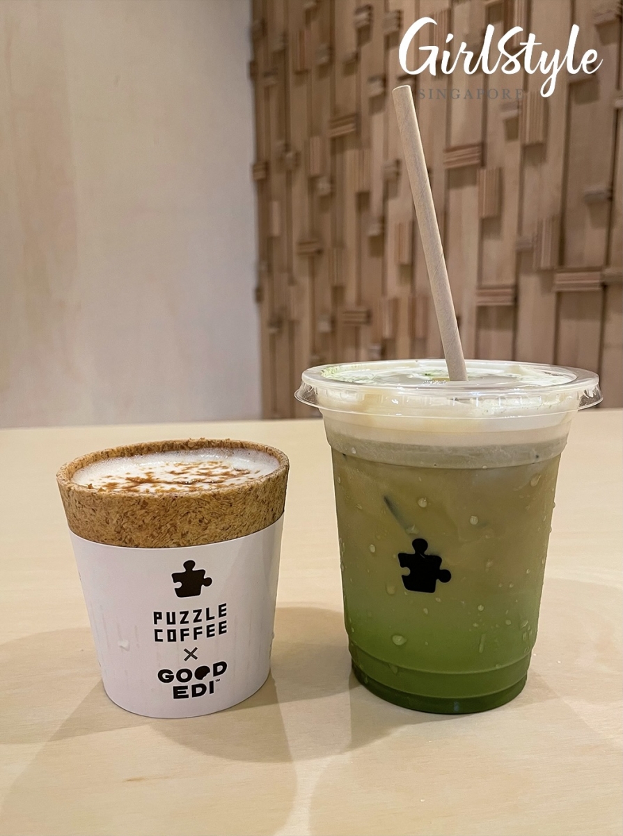 Puzzle Coffee Singapore - Biscoff Latte & Dirty Matcha Latte