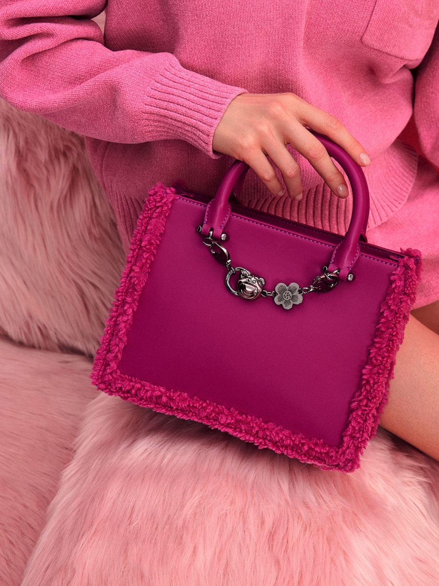 CHARLES & KEITH Pixar Collection Lotso Fur-Trim Tote Bag