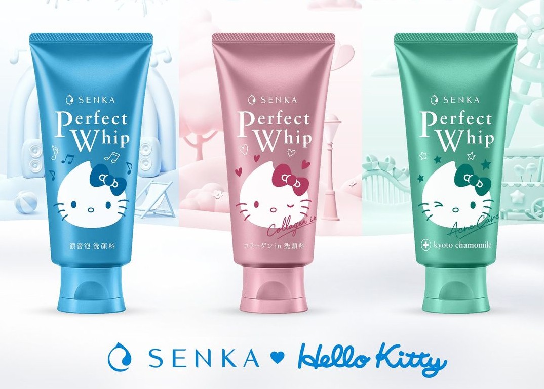 Senka x Hello Kitty Perfect Whip Cleansers