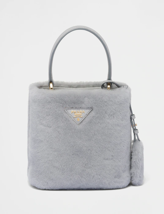 Prada Panier Shearling Mini-Bag in Singapore