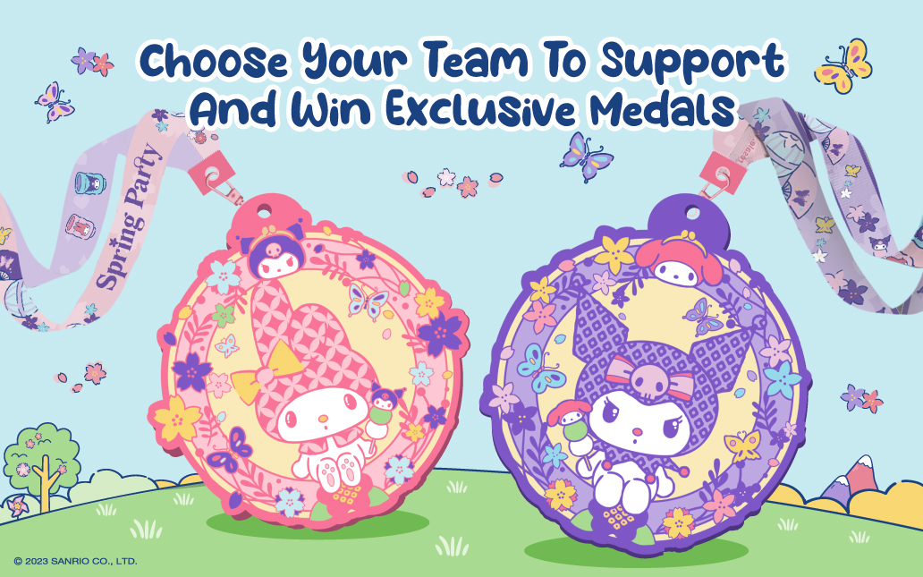 My Melody & Kuromi run medal Singapore