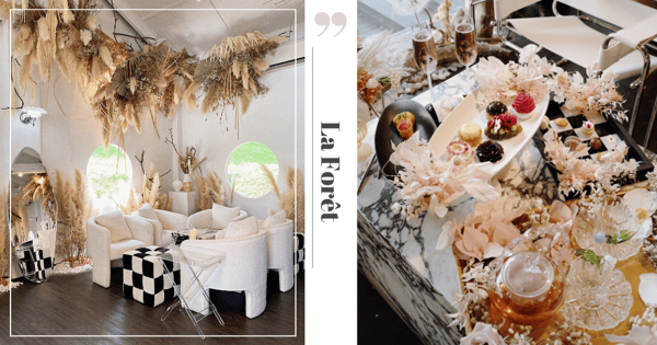 Whimsical New Floral-Themed Dessert House In Singapore Has Delicate Afternoon Tea Sets & Pet-Friendly Seating