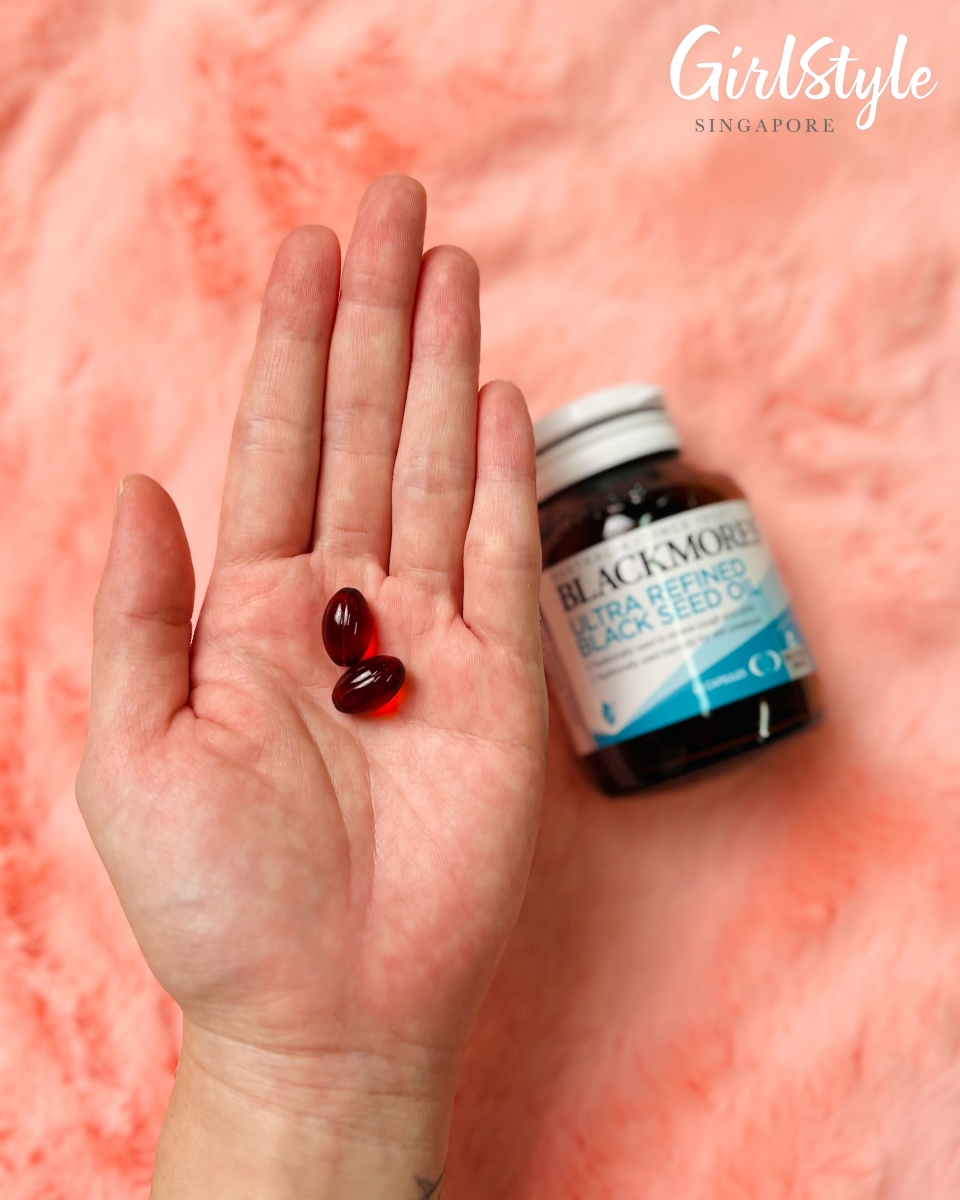 Take two capsules of Blackmores Ultra Refined Black Seed Oil per day to see the benefits! Consult a physician if symptoms persist.