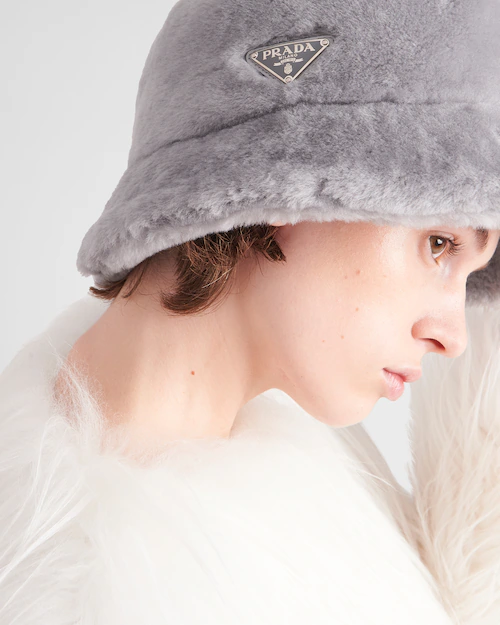 Prada Shearling Bucket Hat in Singapore