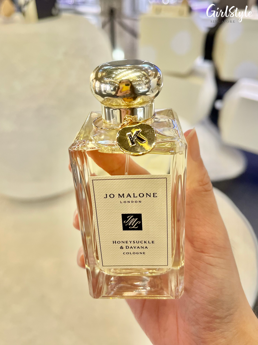 Jo Malone London cologne with alphabet charm