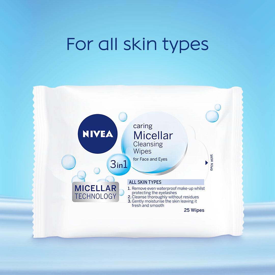 Best Makeup Removers For Sensitive Skin In Singapore - Nivea 3-in-1 Micellar Facial Cleansing Wipes