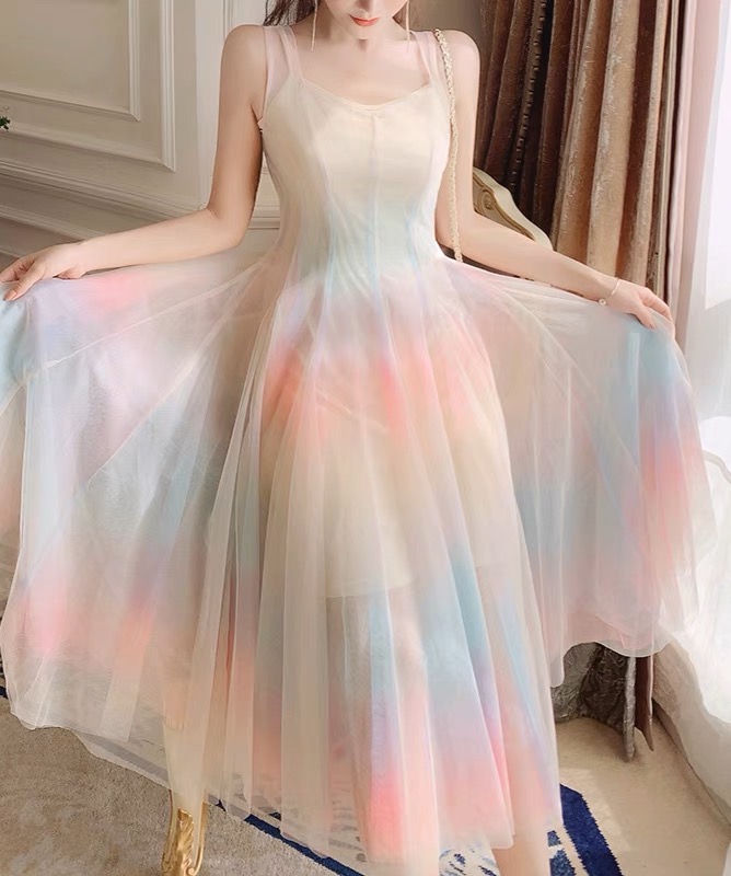 Gradient Rainbow Dress