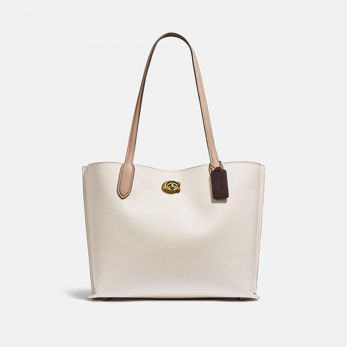 Coach Willow Tote In Colorblock - Chalk
