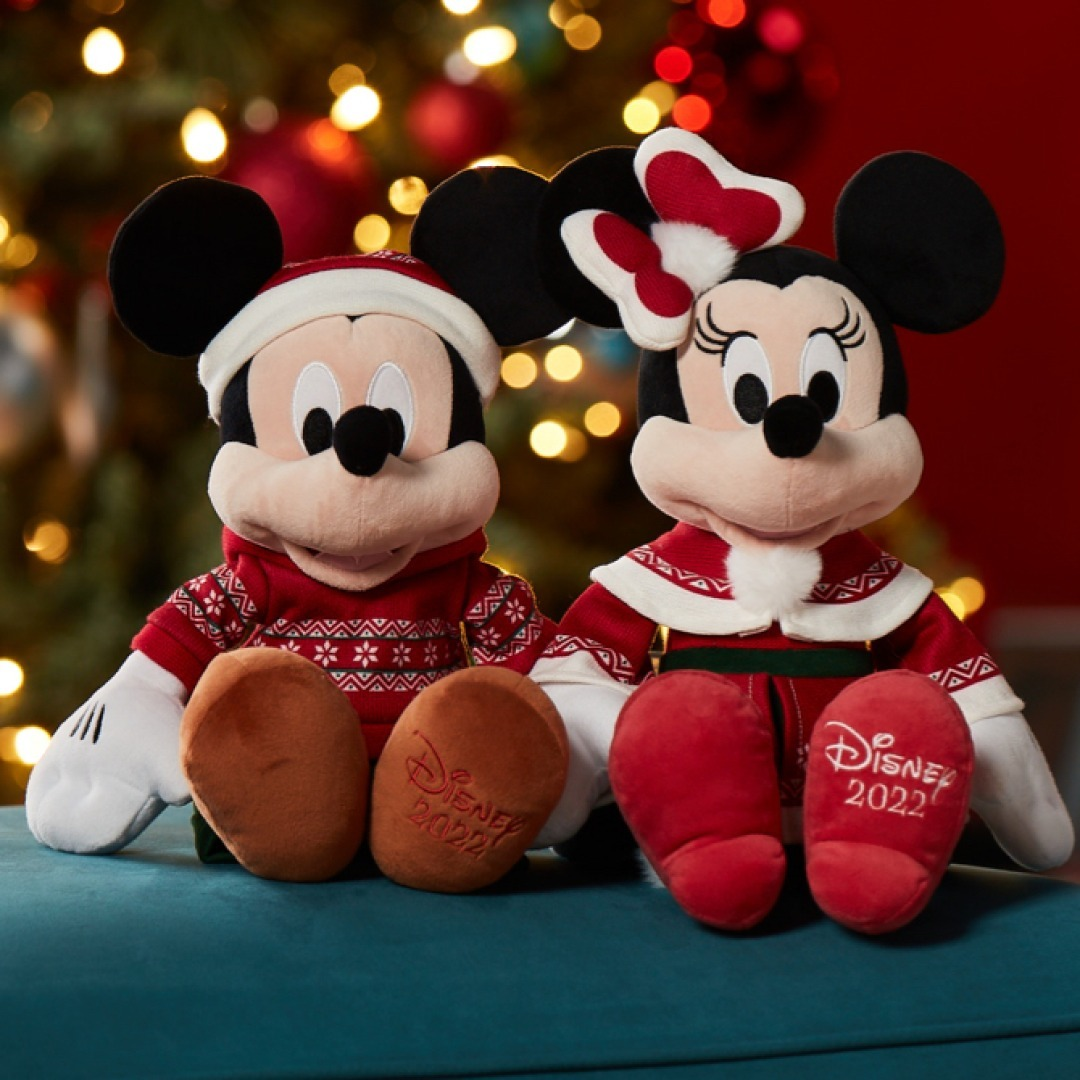 Mickey & Minnie Mouse Holiday Medium Plush - shopDisney Christmas 2022