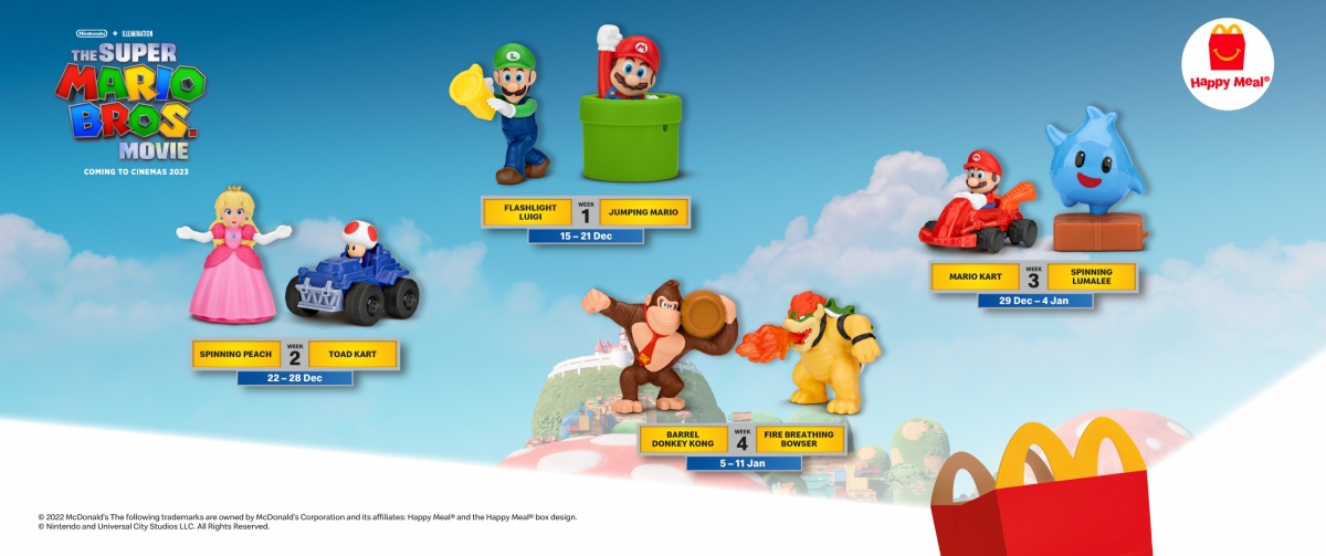 McDonald's Super Mario Bros Movie Happy Meal Toys