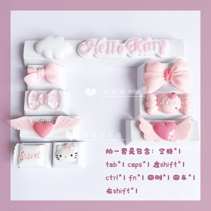 Hello Kitty keyboard key caps set