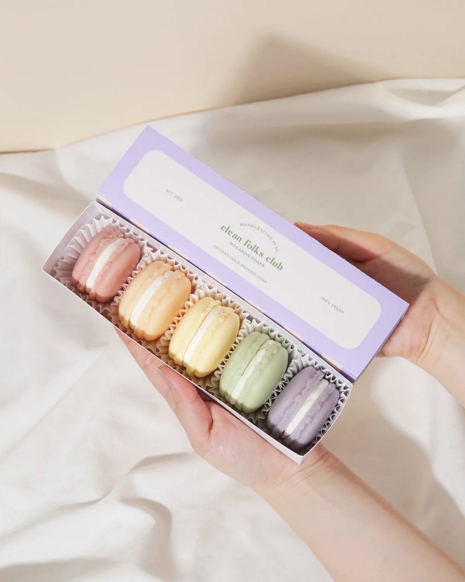 Clean Folks Club - Tea Time Macaron Soap Set