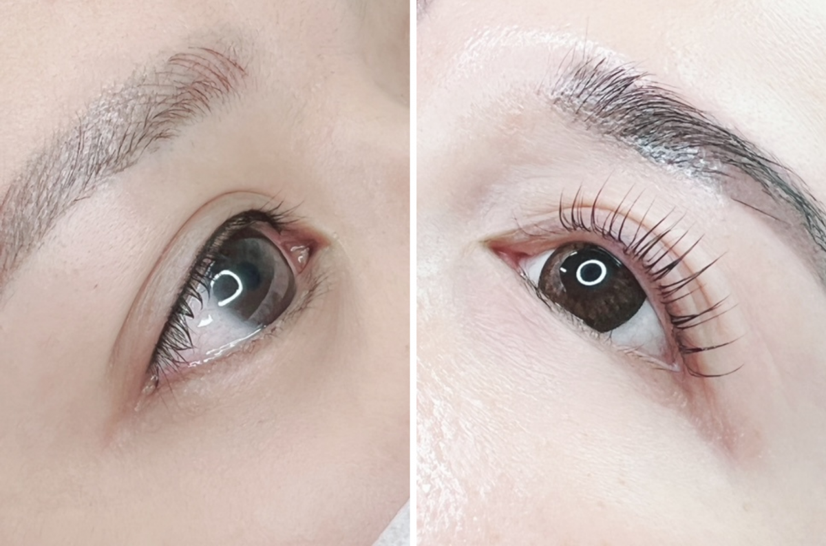 Korean Baby Liner (left) and Dolly Lash Lift 