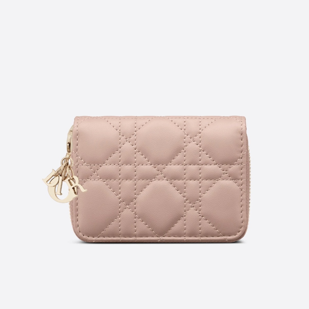 Dior Small Lady Dior Voyageur Coin Purse - Rose Des Vents