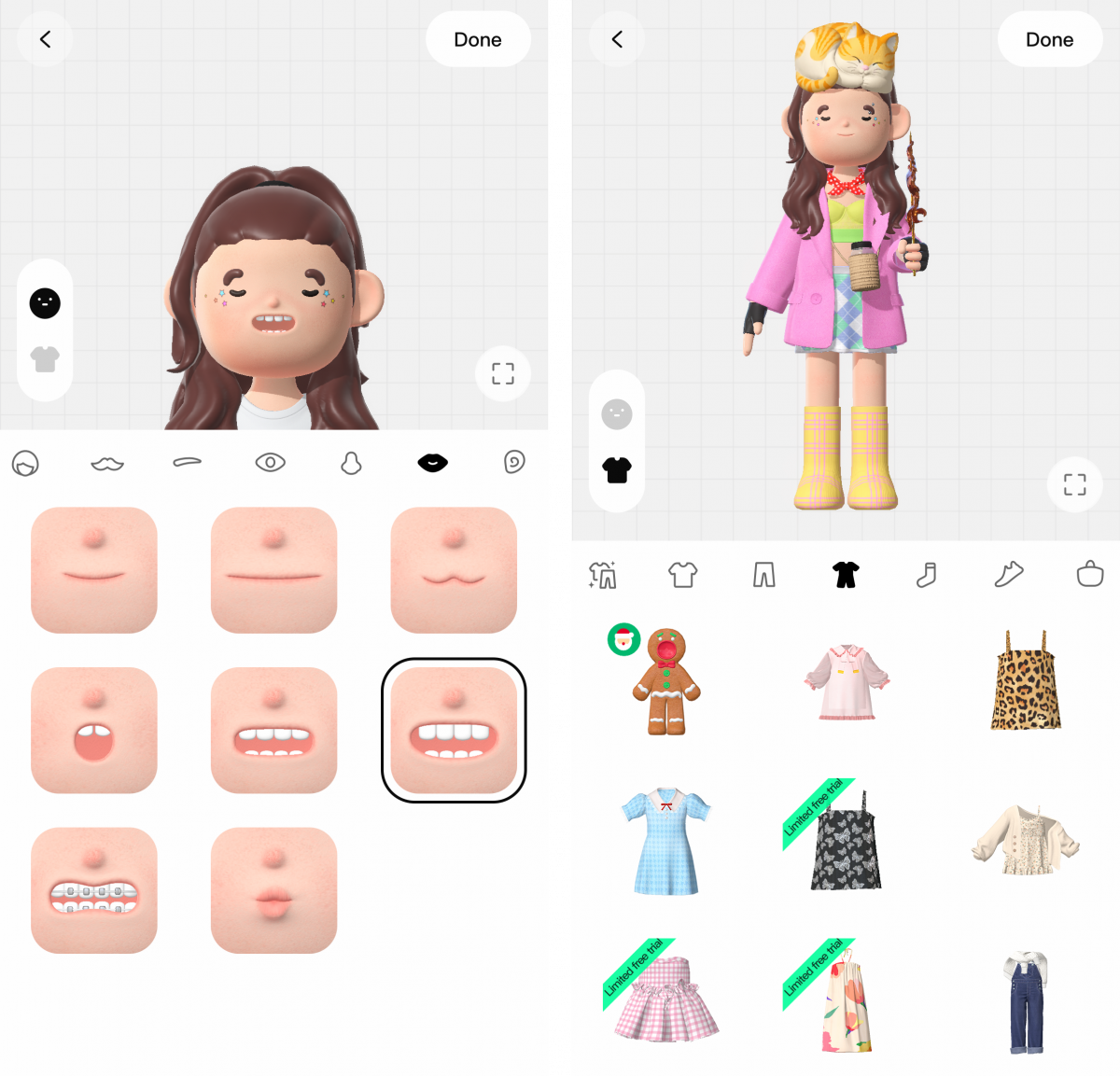 Customise avatar on Bondee app