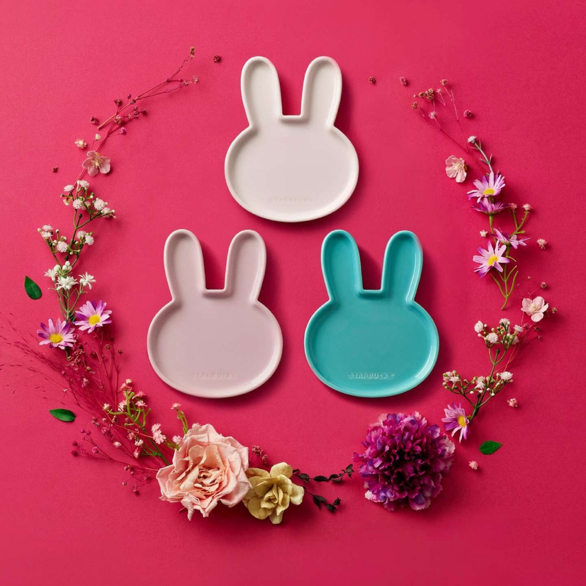 Starbucks Rabbit Plates (Set of 3)
