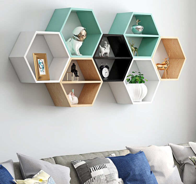 Hexagonal Wall Shelf