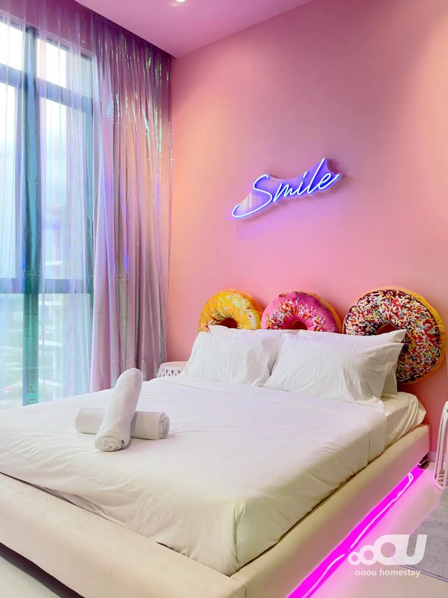 Bedroom - colourful dessert-themed Airbnb home in JB