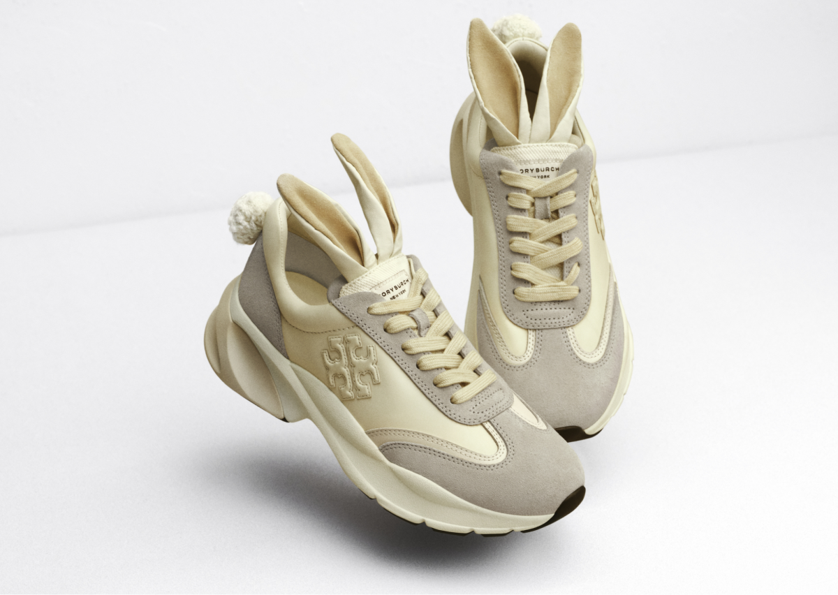 Tory Burch Plush Rabbit Good Luck Trainer in Singapore