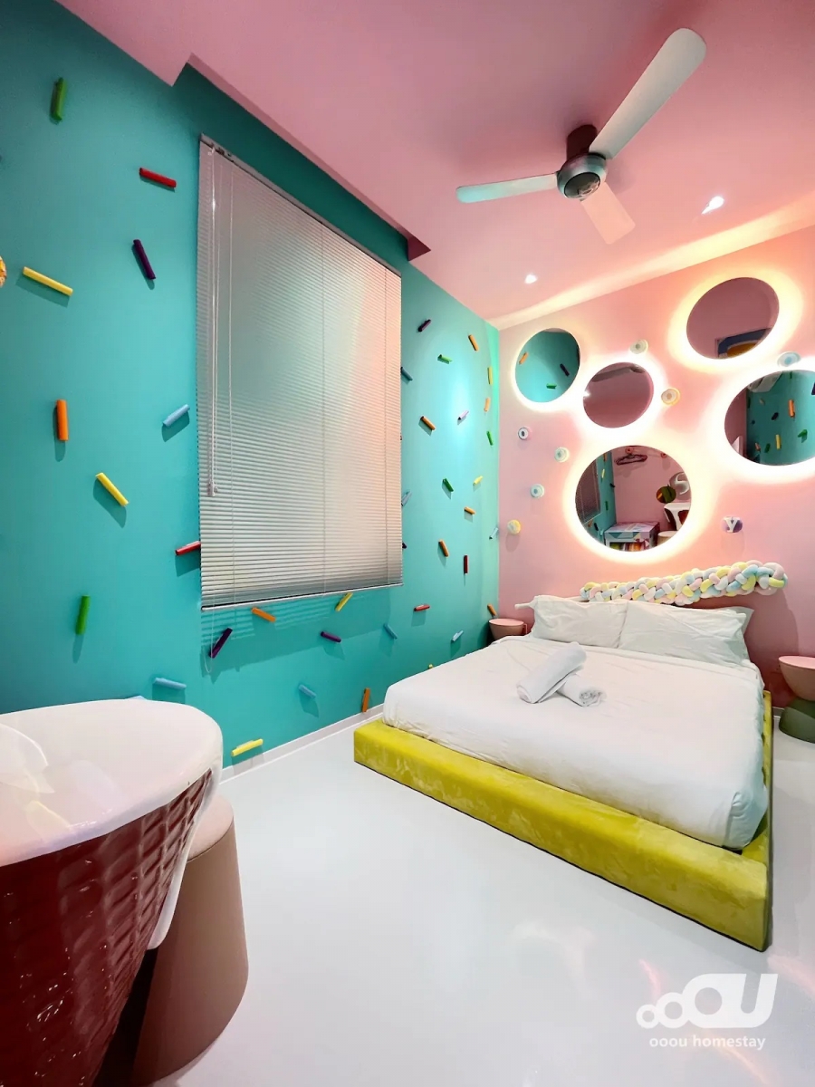 Bedroom - colourful dessert-themed Airbnb home in JB