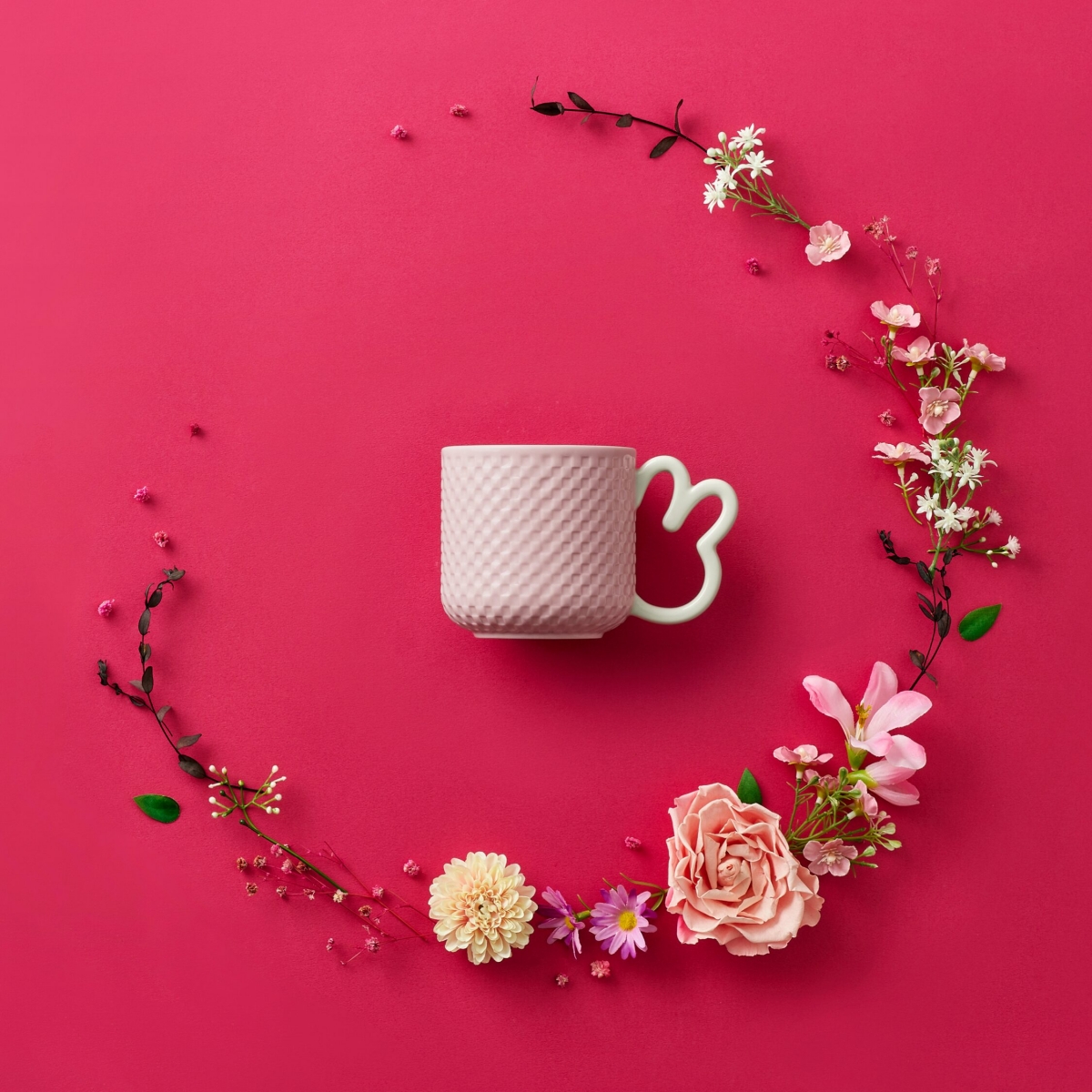 Starbucks Checkered Mug With Rabbit Handle