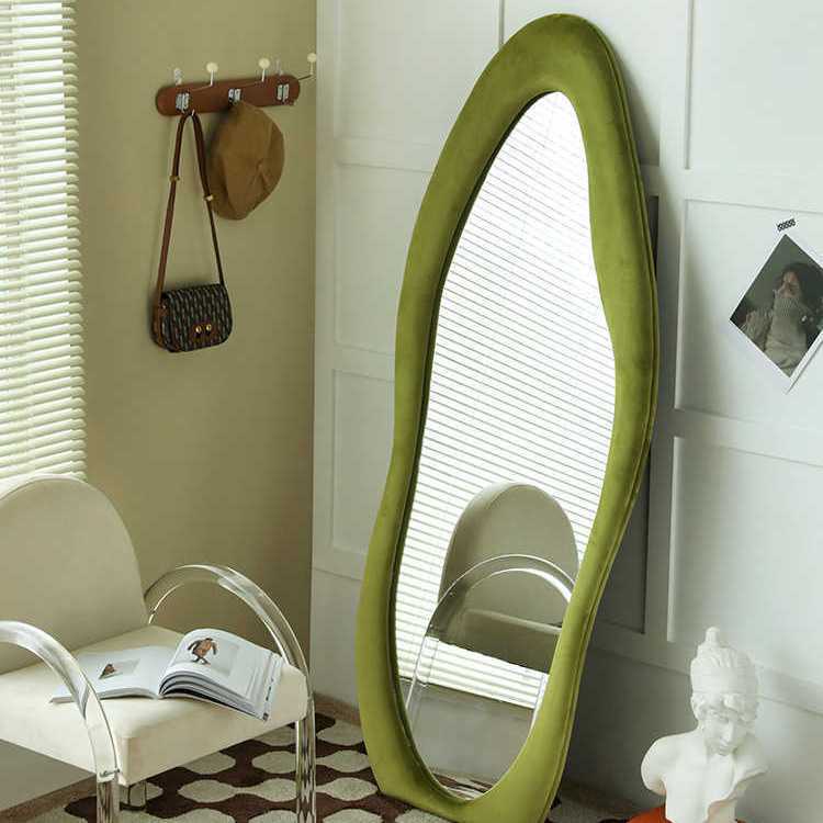 Aesthetic avocado green full-length mirror