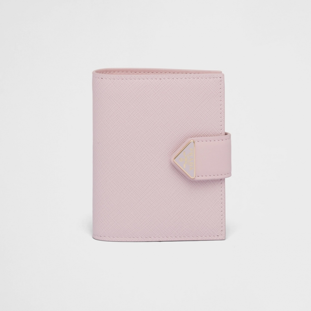 Prada Small Saffiano And Leather Wallet - Alabaster Pink