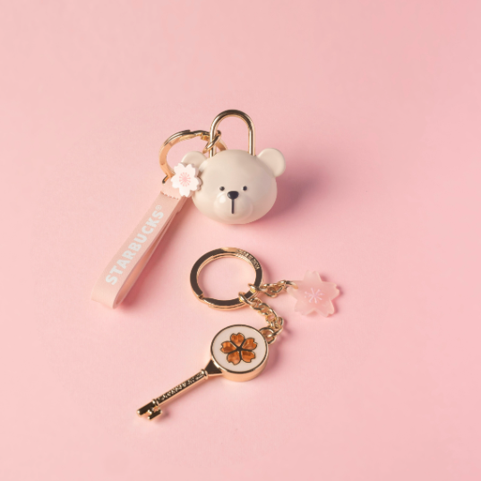 Starbucks Cherry Blossom Bearista Key Chain Set Singapore