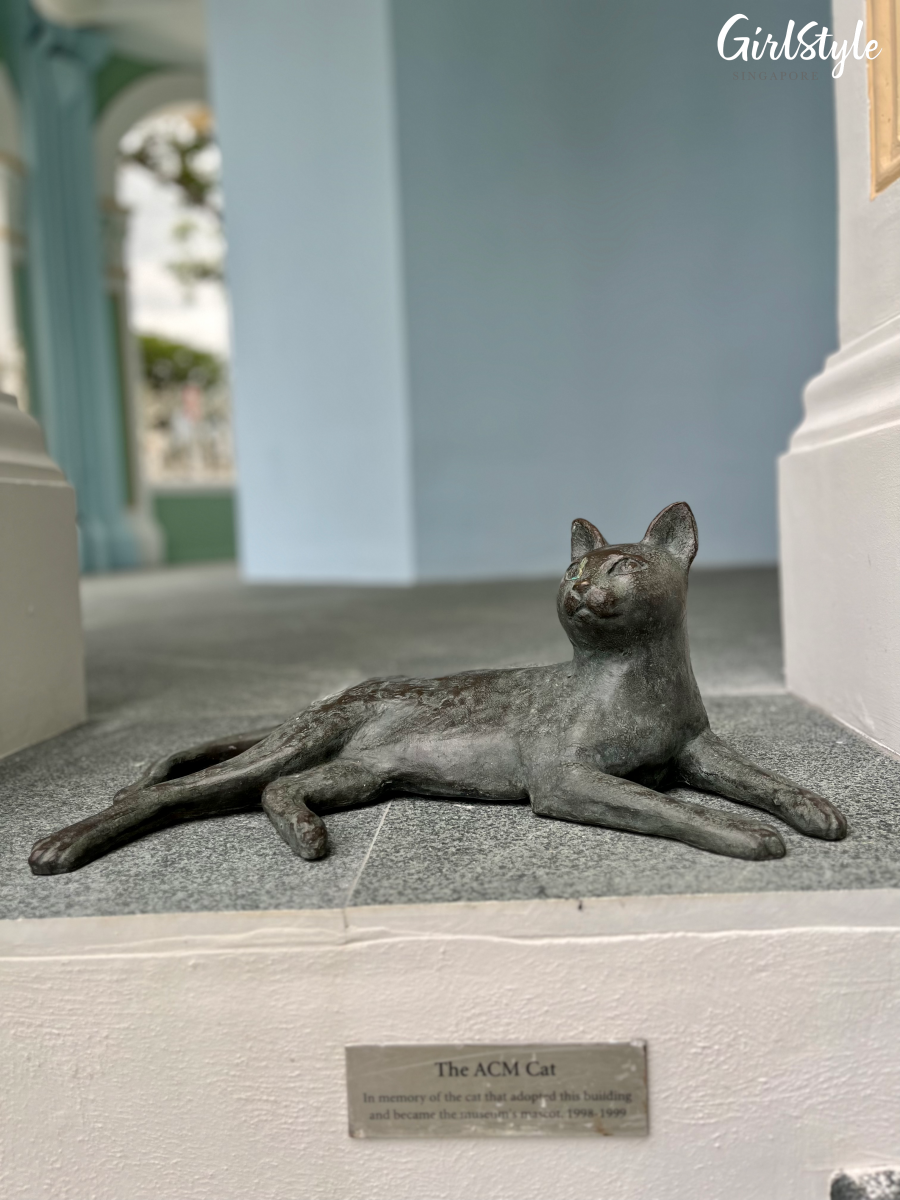 Statue of the ACM Cat at Peranakan Museum Singapore