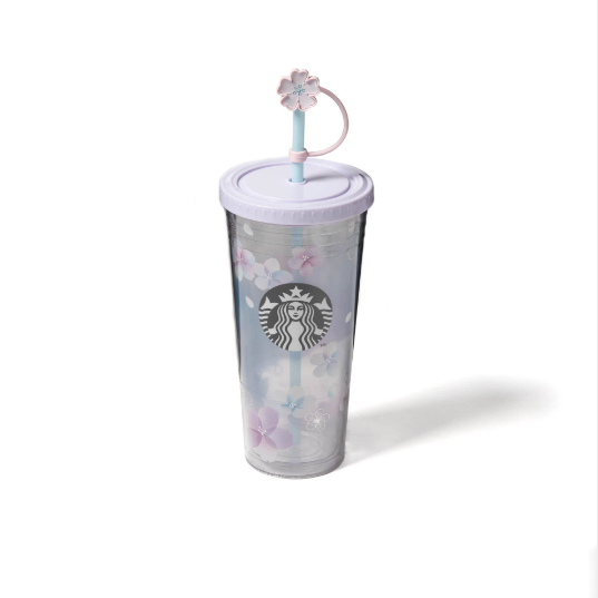 Starbucks Sakura Flowers Cold Cup With Straw Cap Singapore