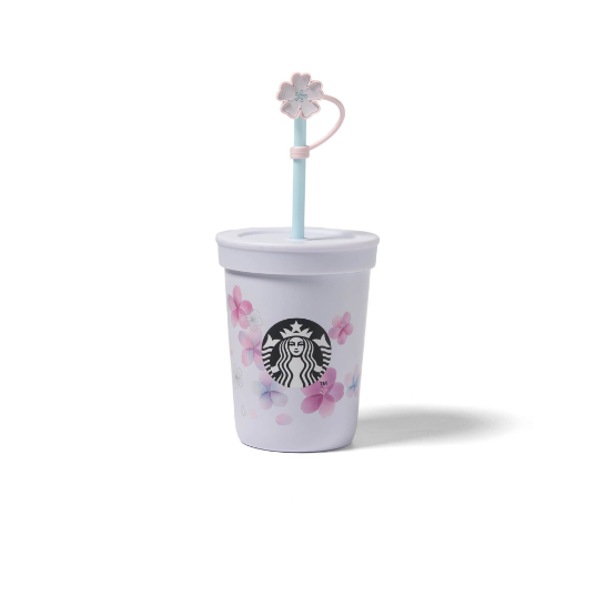 Starbucks Sakura Flowers Stainless Steel Cold Cup With Straw Cap Singapore