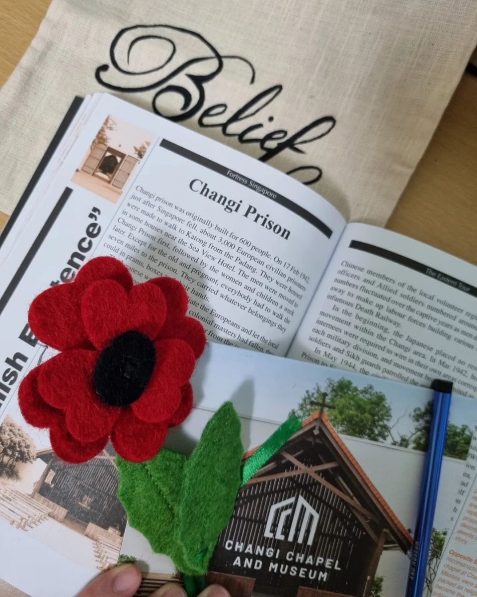 DIY felt flower workshop at Changi Chapel & Museum