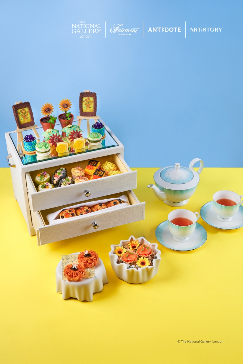 Season of Impressionists Van Gogh afternoon tea at Fairmont Singapore