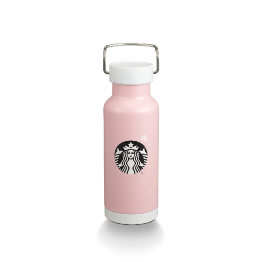 Starbucks Pink With White Petal Stainless Steel Water Bottle Singapore