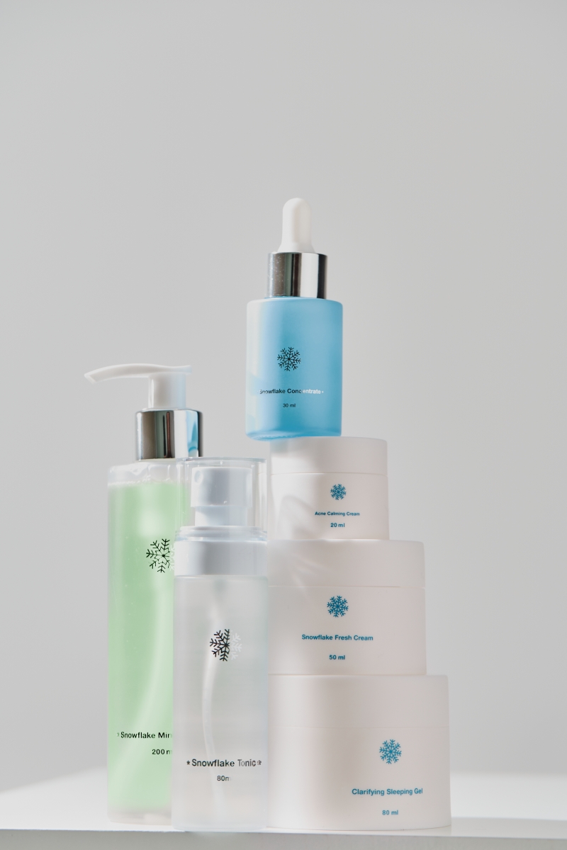 The entire Snowflake Skin range by Nap & Glow.