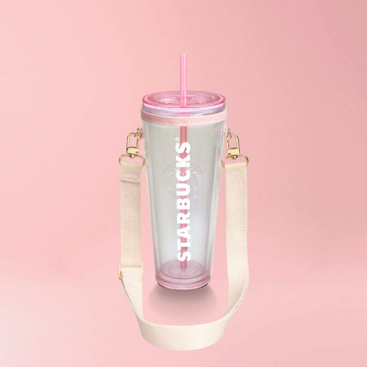 Starbucks Gradient Pink Cold Cup With Cross Strap Bag Singapore