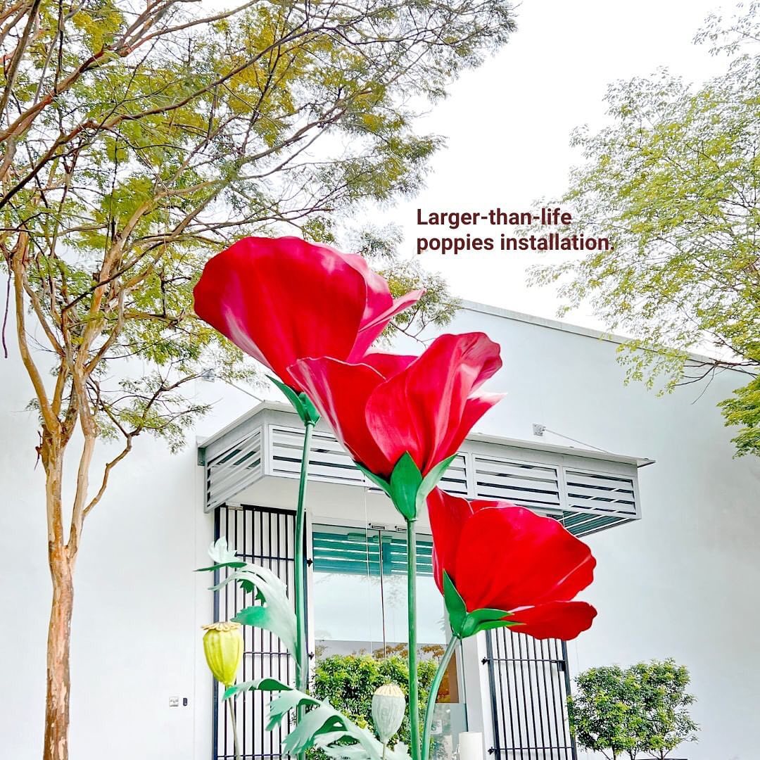 Poppy installation at Changi Chapel & Museum Singapore