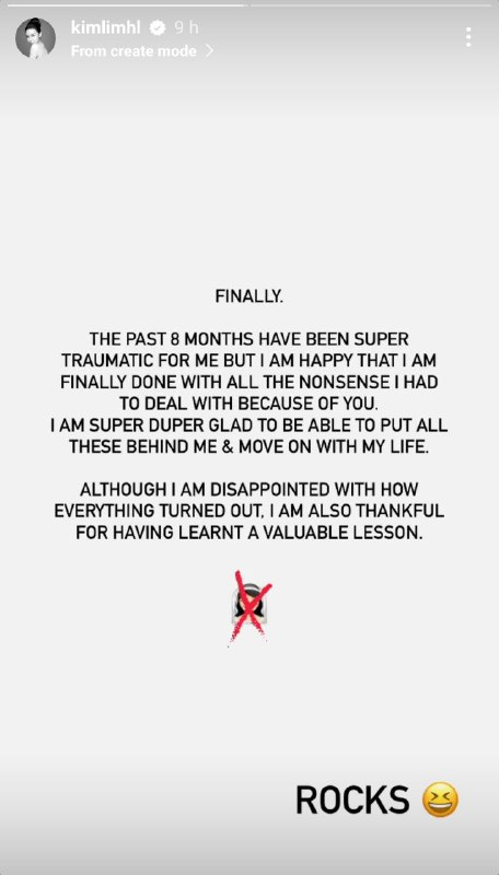 Kim Lim & Leslie Leow have separated