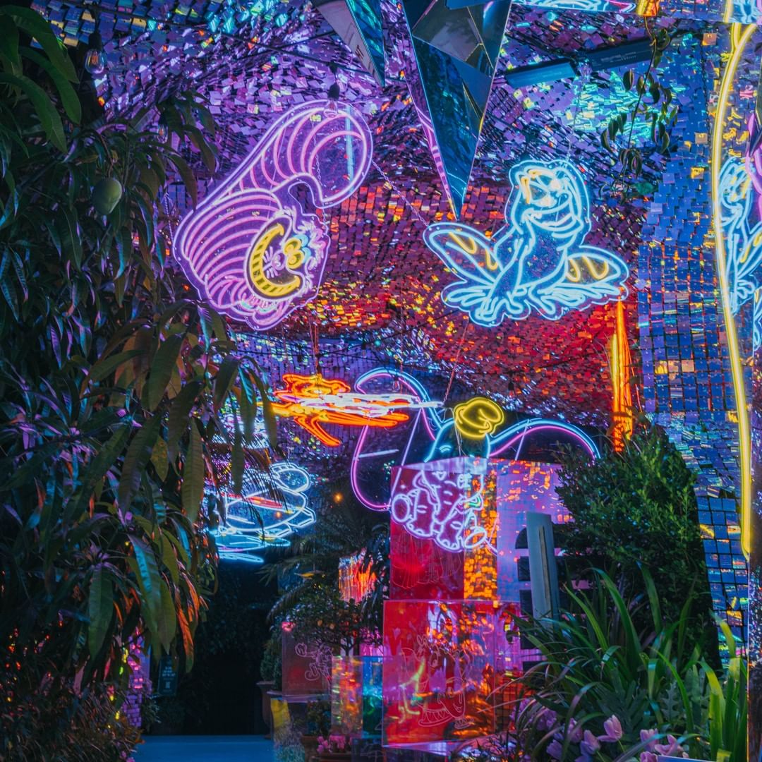 Disney-themed neon lights