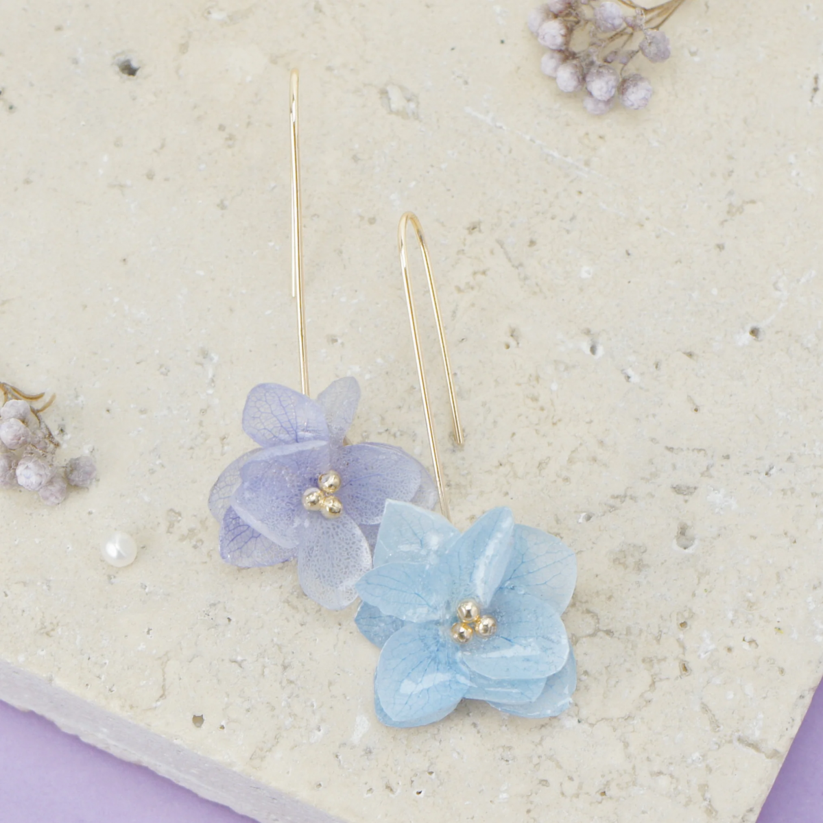 I'MMANY real flower earrings