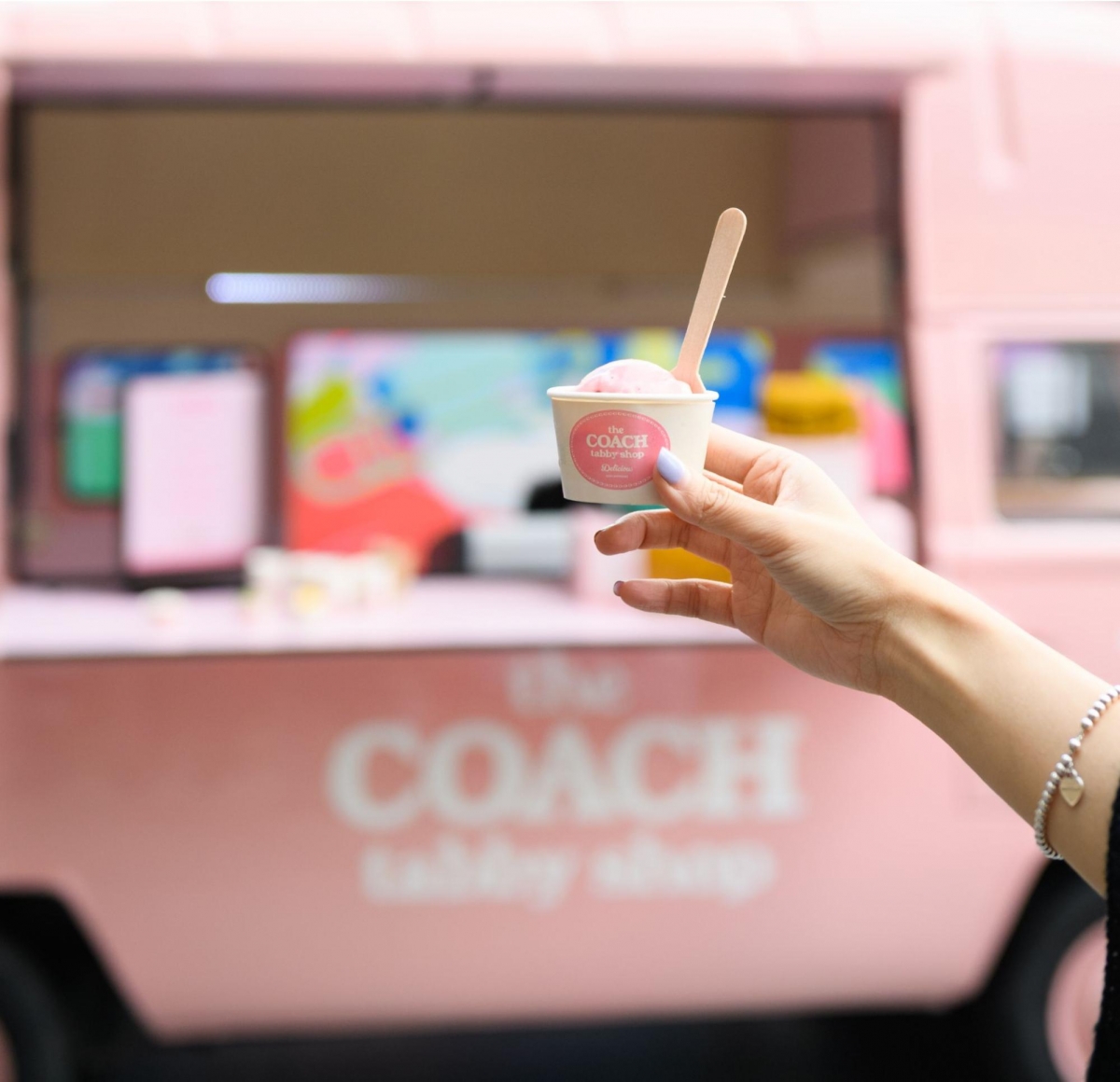 Free ice cream at Coach Tabby Shop pop-up in Singapore