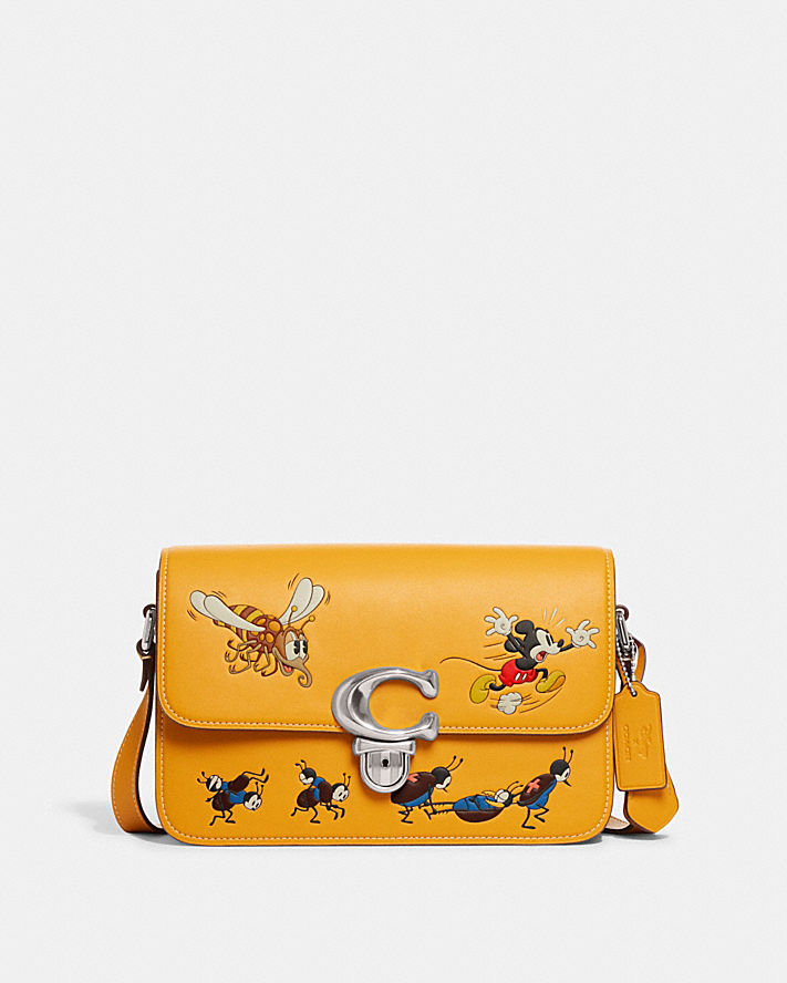 Disney x Coach Studio Shoulder Bag with Mickey Mouse and Bugs