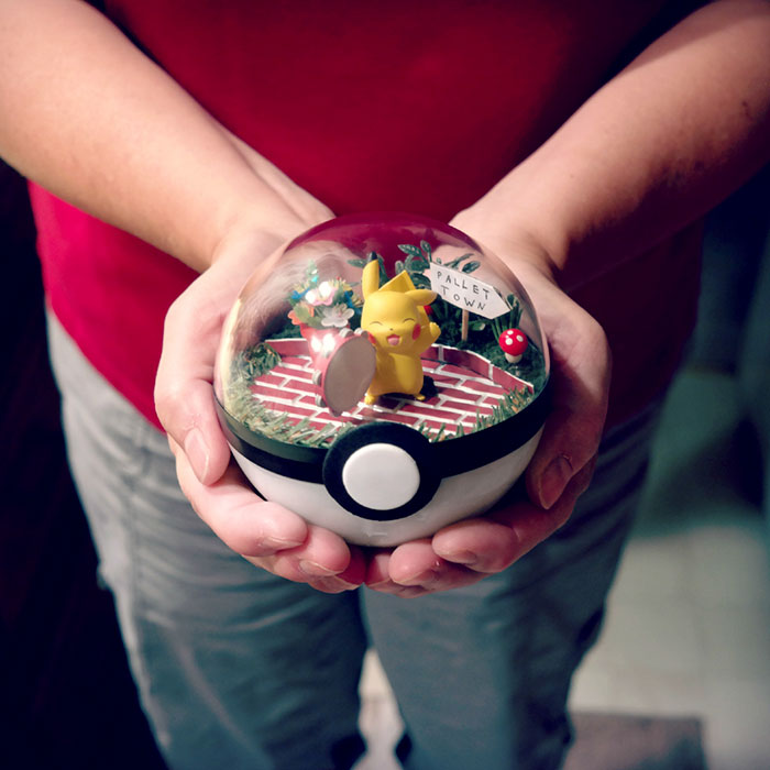Pokeball terrarium workshop in Singapore