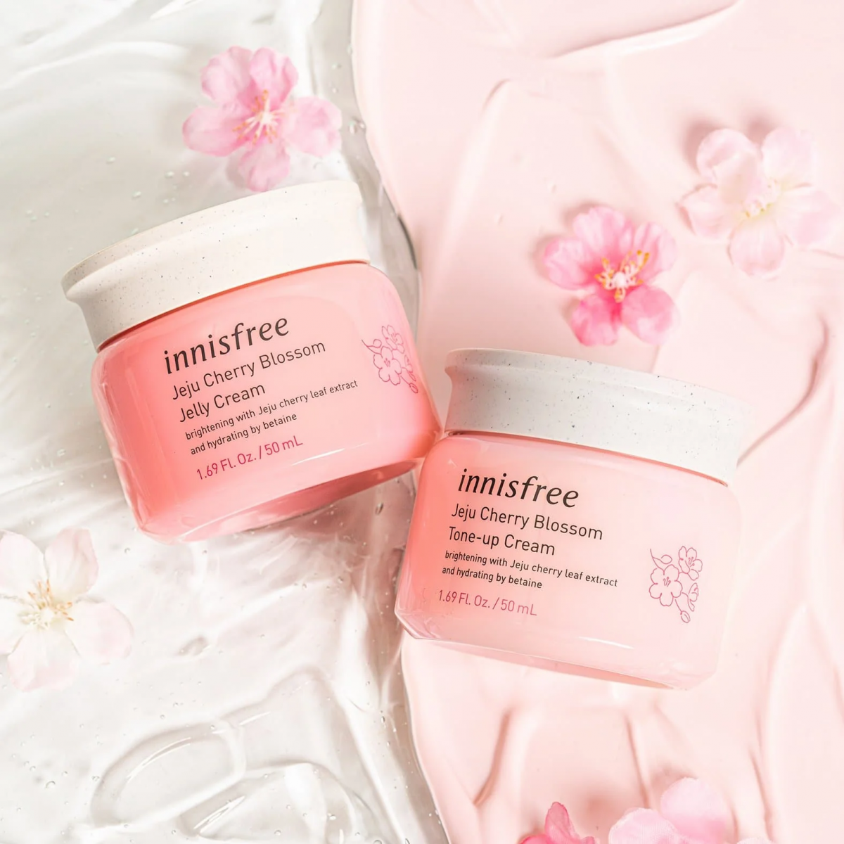 innisfree Jeju Cherry Blossom Jelly Cream & innisfree Jeju Cherry Blossom Tone-up Cream