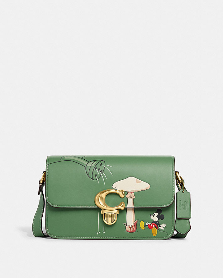 Disney x Coach Studio Shoulder Bag with Mickey Mouse and Watering Can