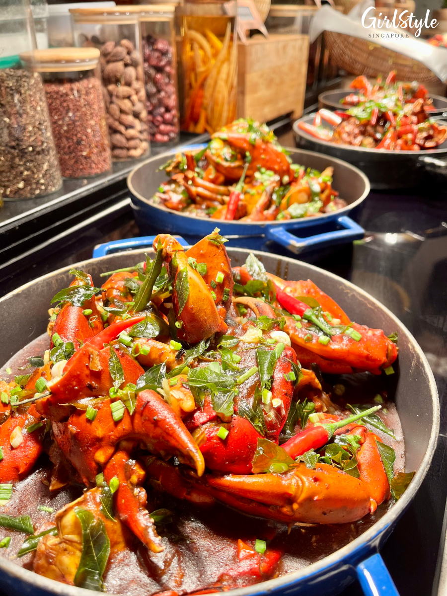 Kam Heong-style Crabs at Hilton Singapore Orchard's Seafood buffet