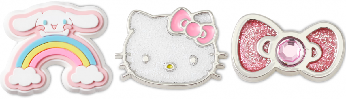 Cinnamoroll and Hello Kitty Glitter Jibbitz in Singapore